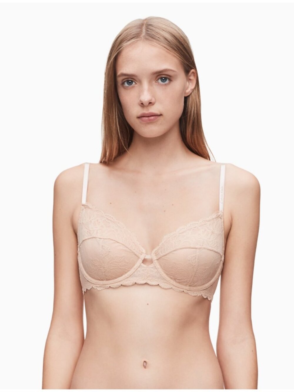 Calvin Klein Seductive Comfort Lace Bra 32DD Nude Unlined NWT